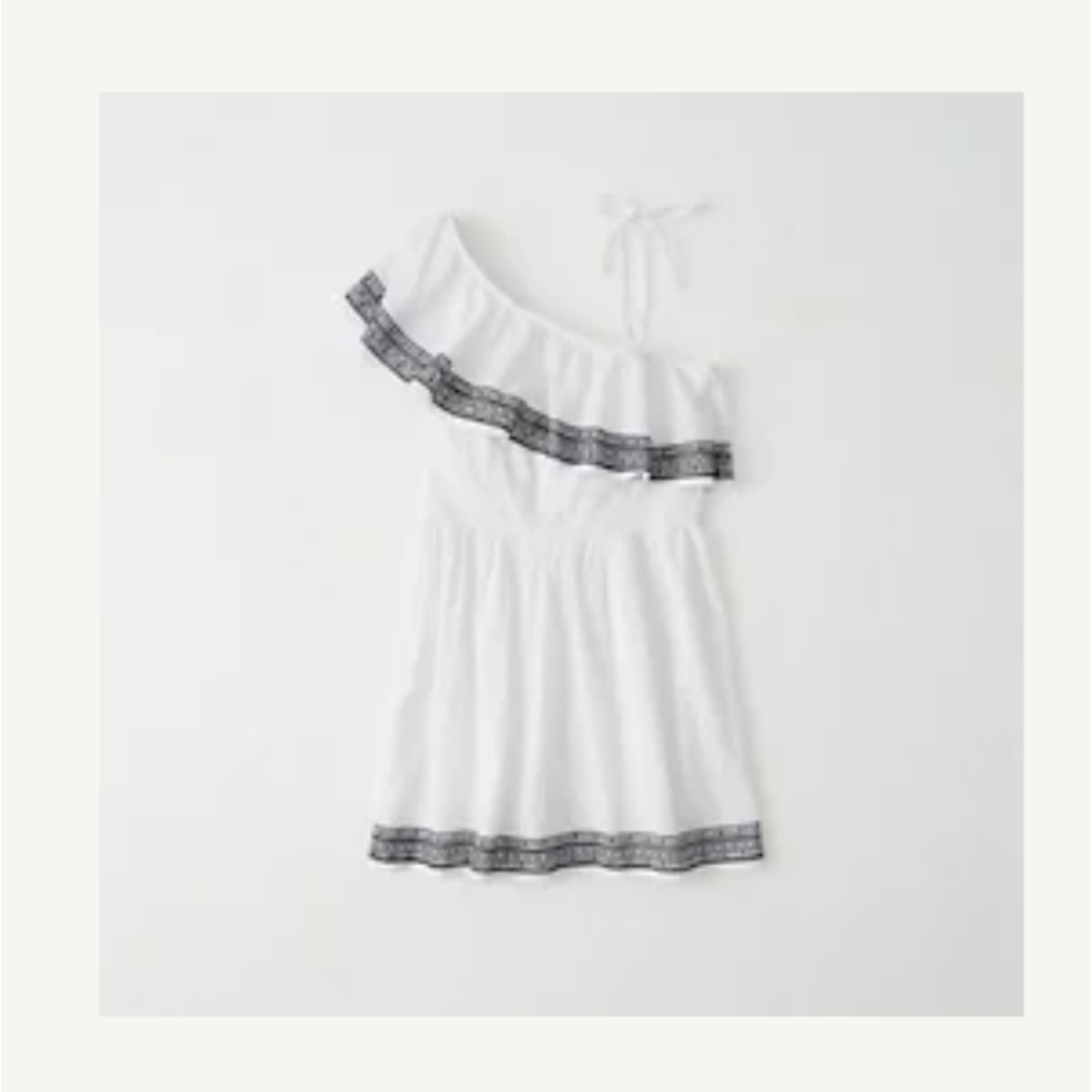🆕️  👗💙ABERCROMBIE Embroidered One-Shoulder Dress 💙👗